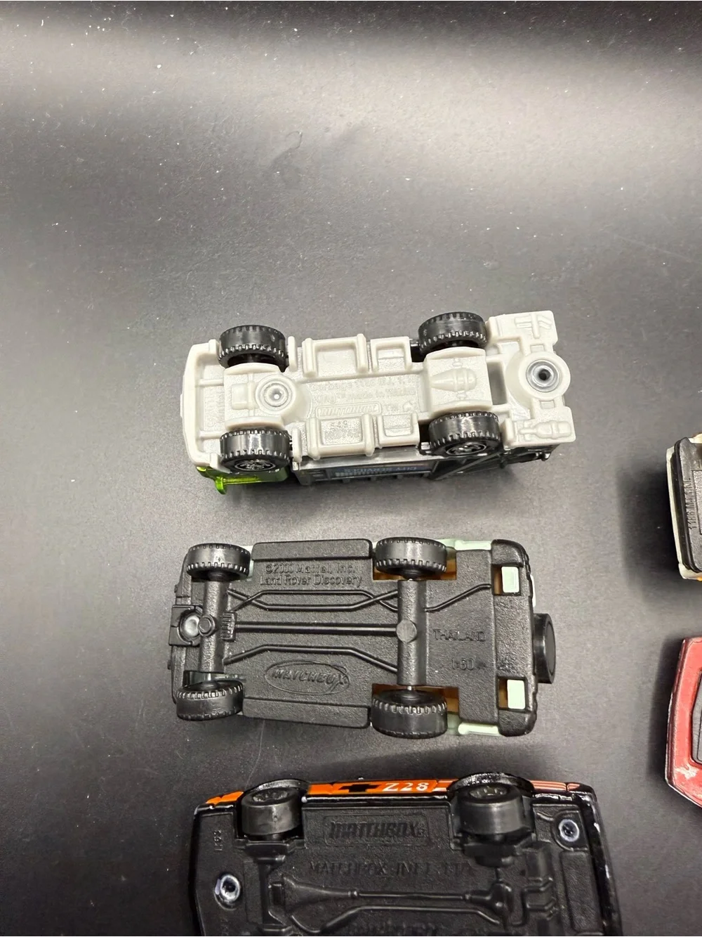 Matchbox Lot 7 Camaro IROC-Z Pontiac Fiero GT 85 Dodge A100 Land Rover Discovery